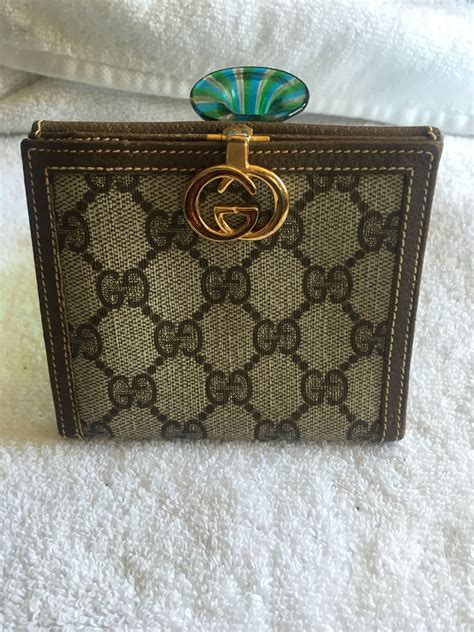 vintage gucci small change zip wallet|old style vintage Gucci bag.